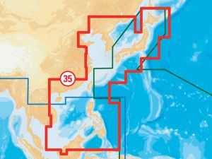 Навигационная карта Navionics Gold "Японское побережье,Жёлтое и Восточно-Китайское моря"(код 35XG) ― Навигационные Технологии